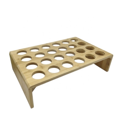 Hot Sale Eco-Friendly Sustainable Ice Cream Cone Stand Food Fruit Bamboo Wooden Display Rack