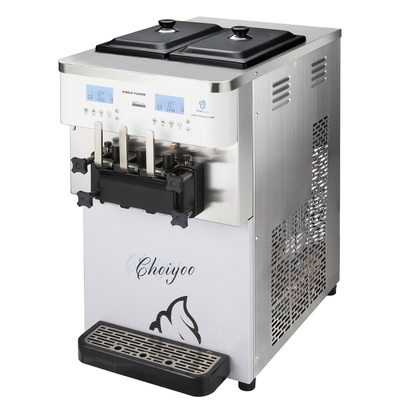 Desktop 2+1 Flavor Thawing Prechilling Prechilling System Mini Ice Cream Serving Machine Ice Cream Maker Mixed Soft Tabletop Maker