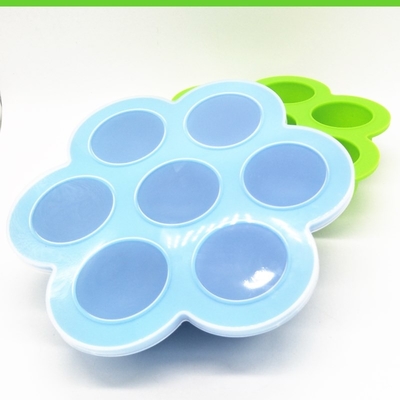 2019 Viable Silicone Baby Ice Cream Freezer Container Freezer Tray Silicone Egg Bite Mold With Lid