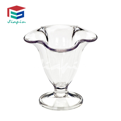 Sustainable high quality plastic ice cream cup reusable polycarbonate dessert cup, pudding cup