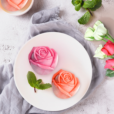 6Cavity Disposable Silicone Flower Rose Shape Chocolate Cake Soap Mold Baking Ice Cream Tray Mold Coffee Chocolate Mold